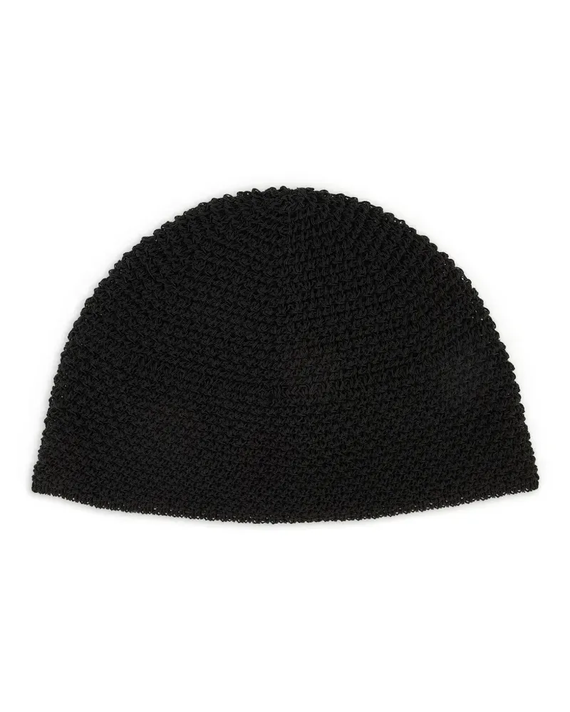 Emporio Armani Beanie mit Logo-Patch - Schwarz Schwarz