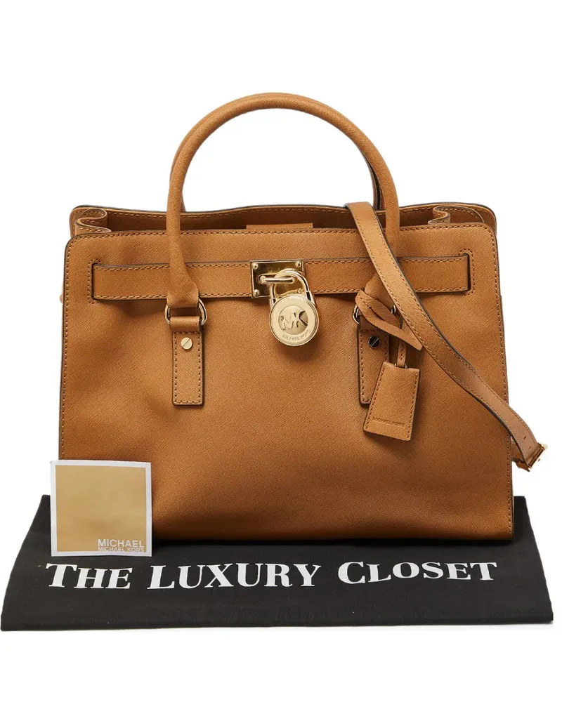 Michael Kors Hamilton leather tote bag - Nude Nude