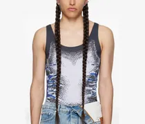 Oberteil mit Print - Schwarz