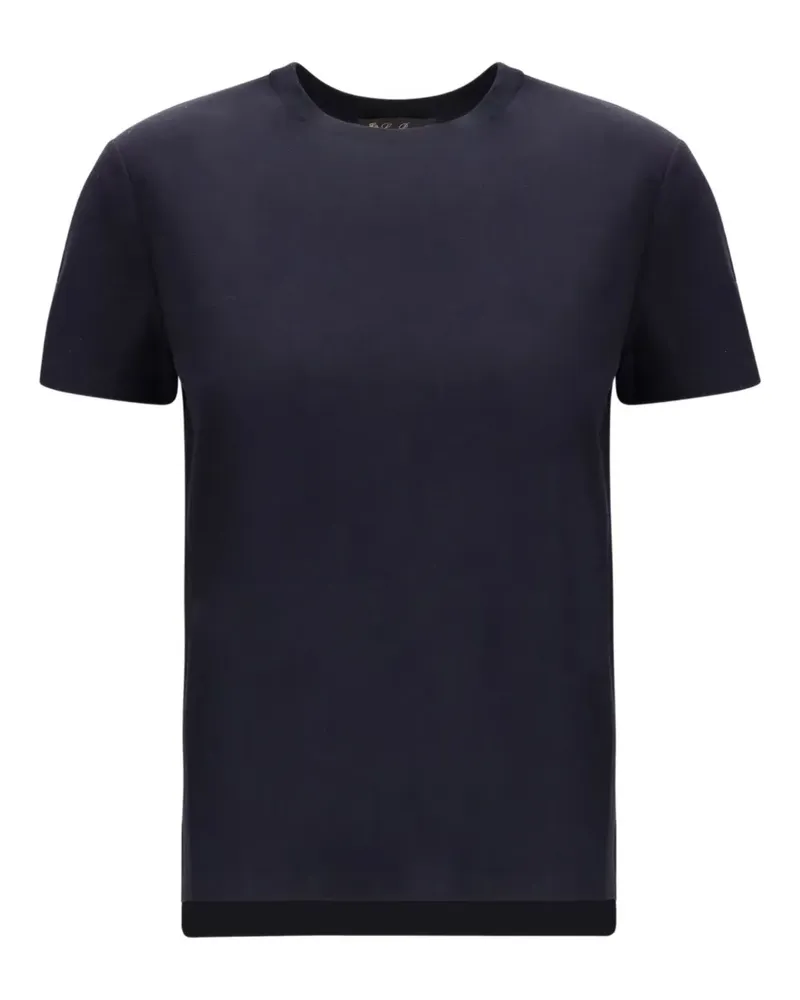 Loro Piana T-Shirt mit Rundhalsausschnitt - Blau Blau