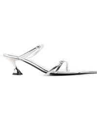 Thierry Mugler Metallische Sandalen 55mm Silber