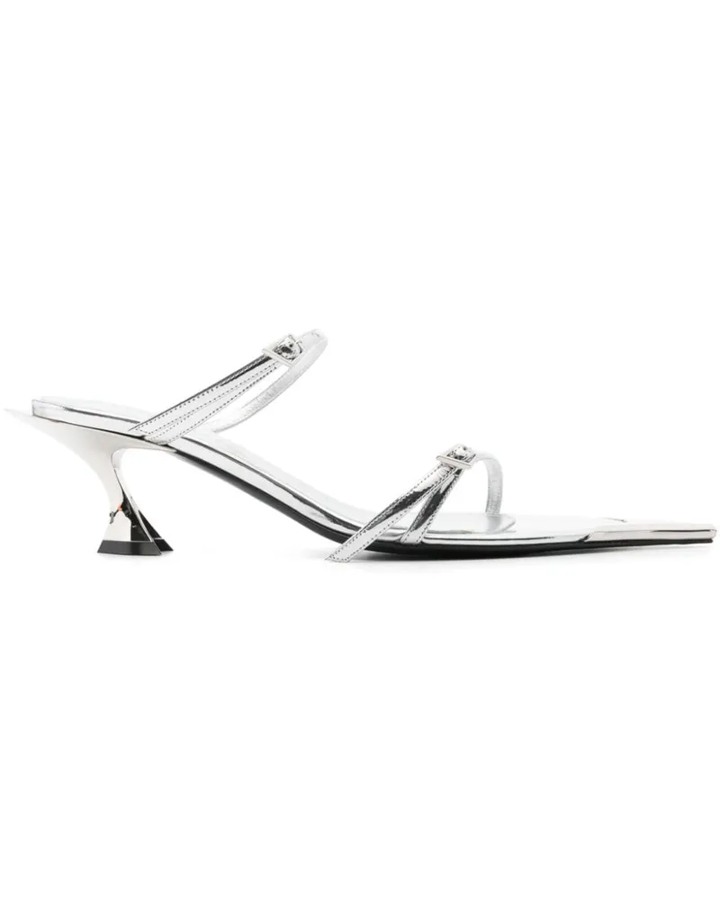 Thierry Mugler Metallische Sandalen 55mm - Silber Silber