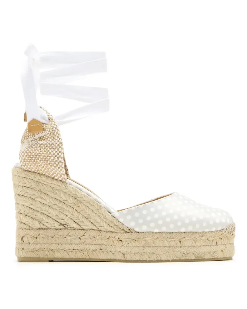 Castañer Carina Wedge-Espadrilles mit Polka Dots - Grau Grau