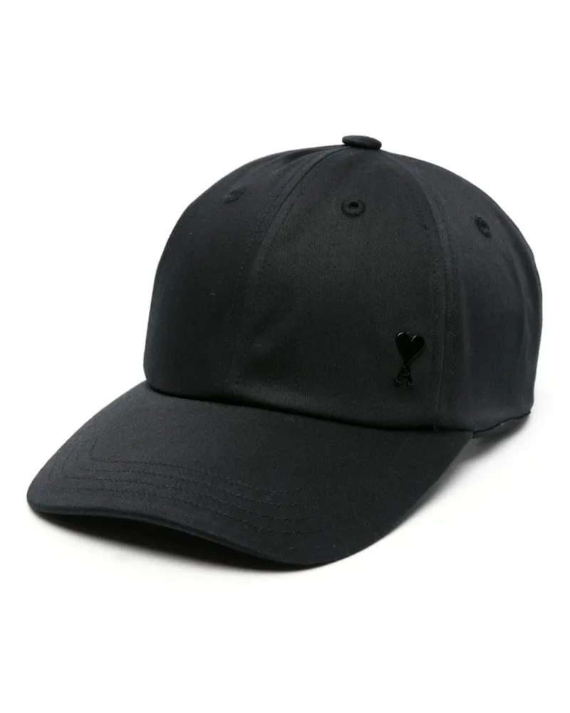 AMI Paris Baseballkappe mit Monogramm-Schild Schwarz