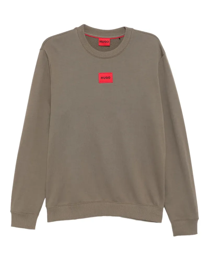 HUGO BOSS Sweatshirt mit Logo-Patch - Grün Grün