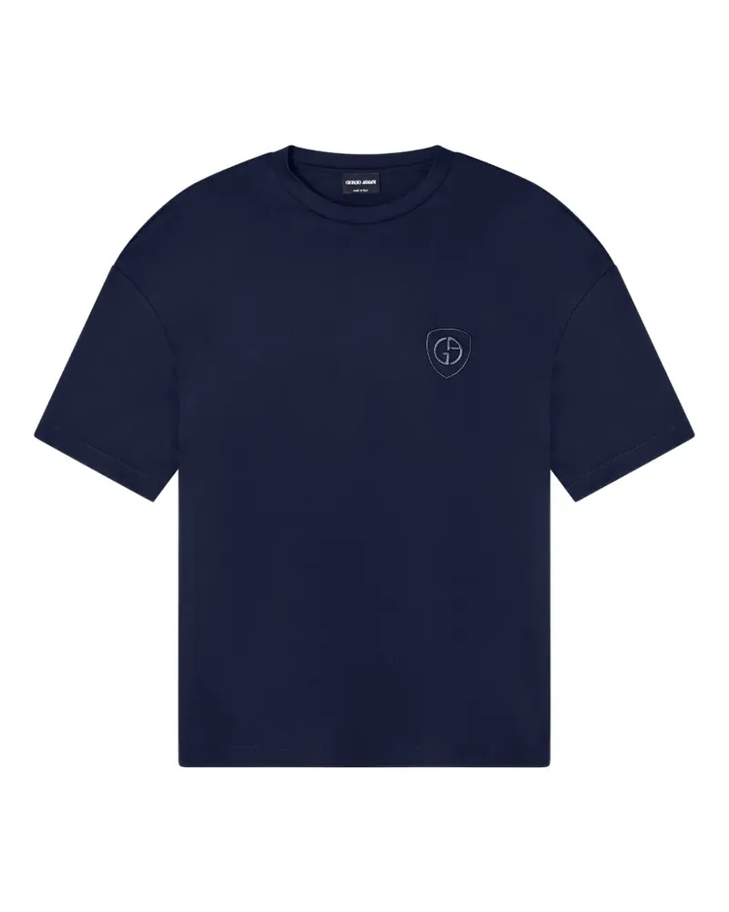 Giorgio Armani T-Shirt mit Rundhalsausschnitt - Blau Blau