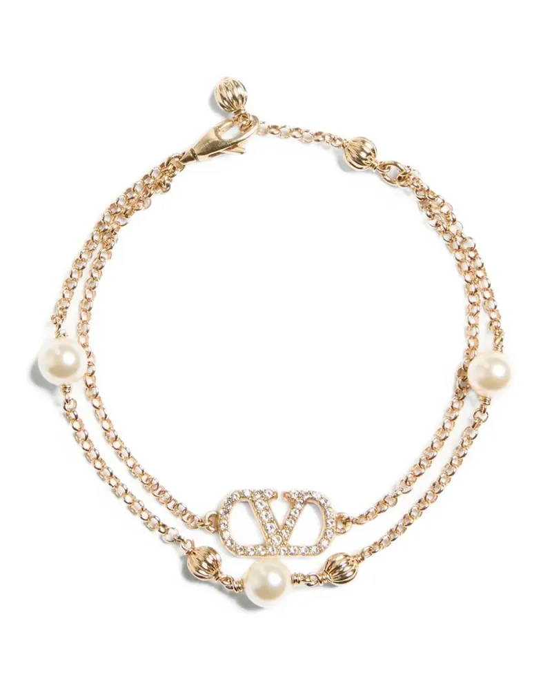 Valentino Garavani VLogo Perlenarmband - Gold Gold