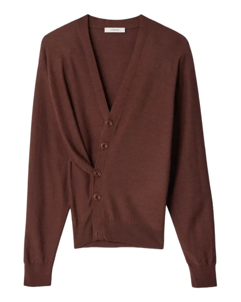 Christophe Lemaire relaxed twisted cardigan in merino blend - Braun Braun