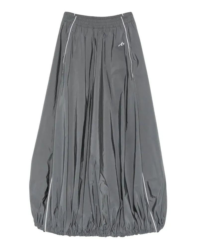 Balenciaga side-stripe balloon-hem maxi skirt - Grau Grau