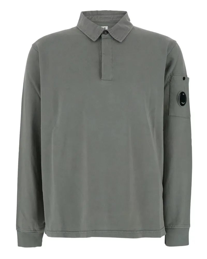 C.P. Company Sweatshirt mit Poloshirtkragen - Grau Grau