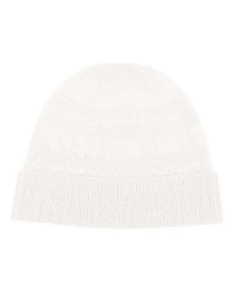 Eleventy Gestrickte Beanie mit Fair-Isle-Muster - Nude Nude