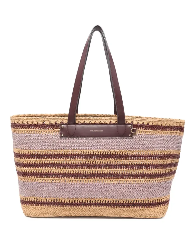 Anya Hindmarch Gestreifte Tote Bag - Nude Nude