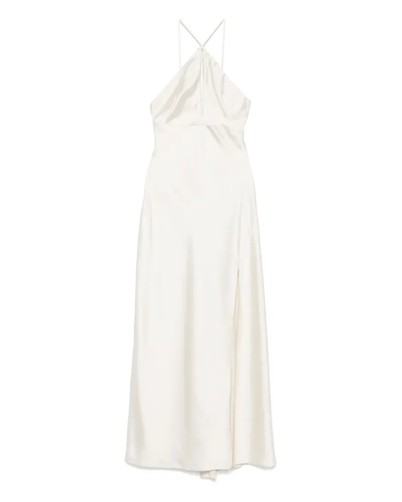 Patrizia Pepe Maxikleid mit Neckholder - Nude Nude