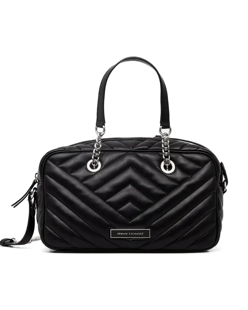 Armani Exchange quilted tote bag - Schwarz Schwarz