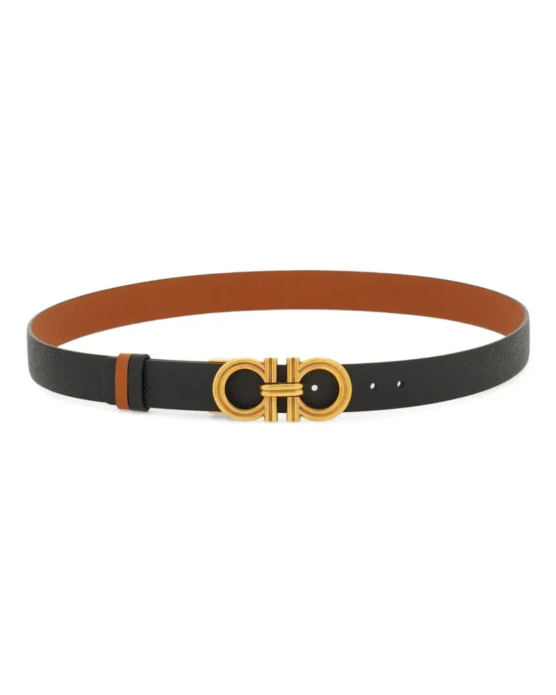 Ferragamo Wendbarer Gürtel mit Gancini-Schnalle - Schwarz Schwarz