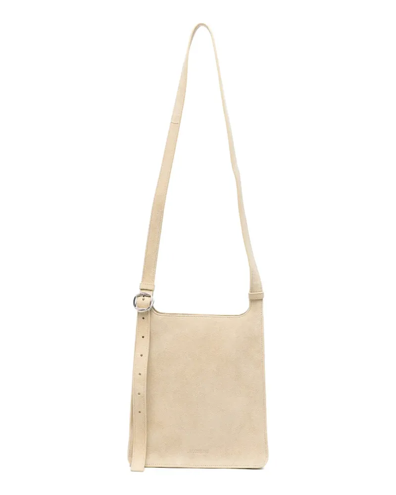 Jacquemus buckle-detail messenger bag - Nude Nude