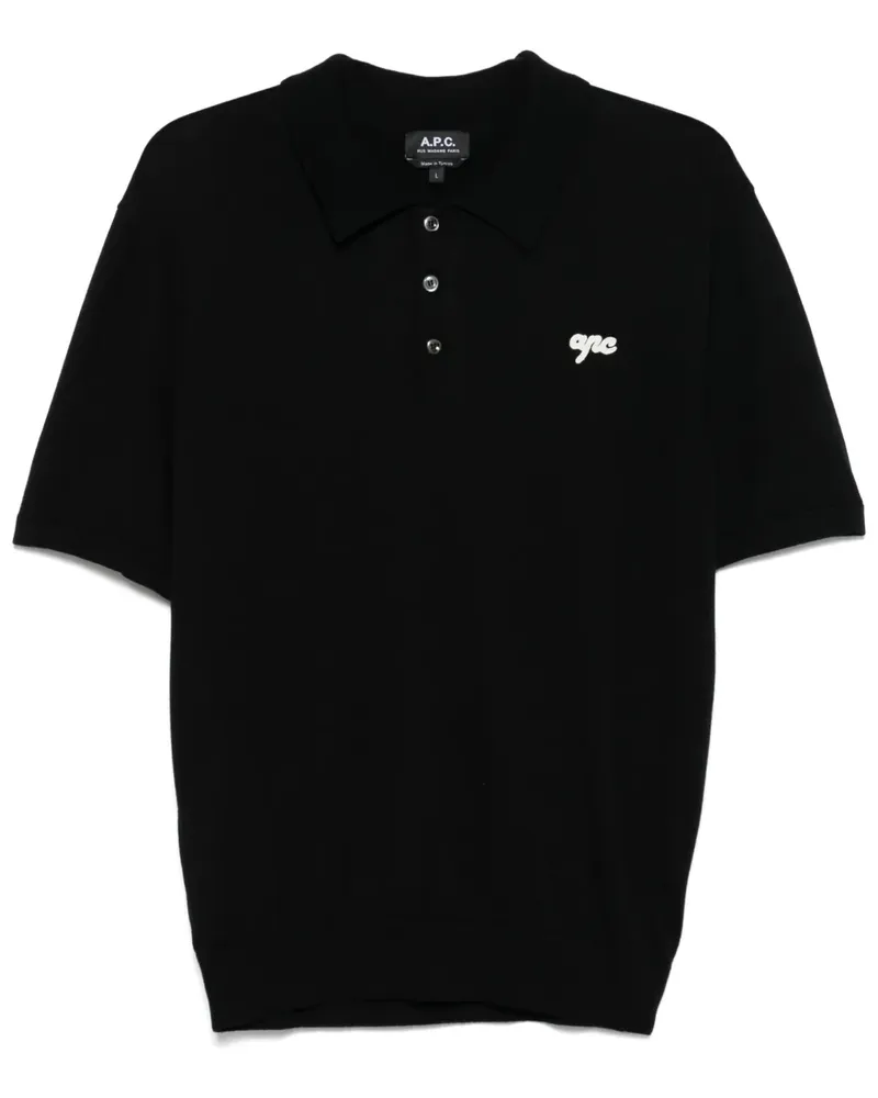 A.P.C. Gregorio Poloshirt Schwarz