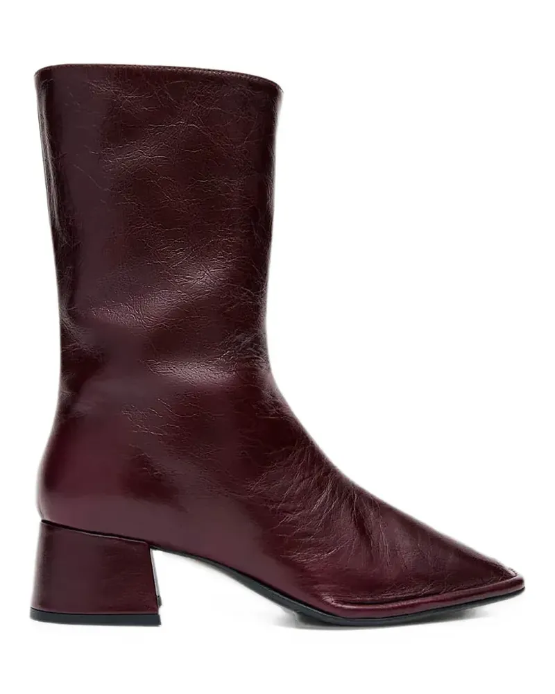Alohas Berlin crinkled-finish square-toe boots - Rot Rot