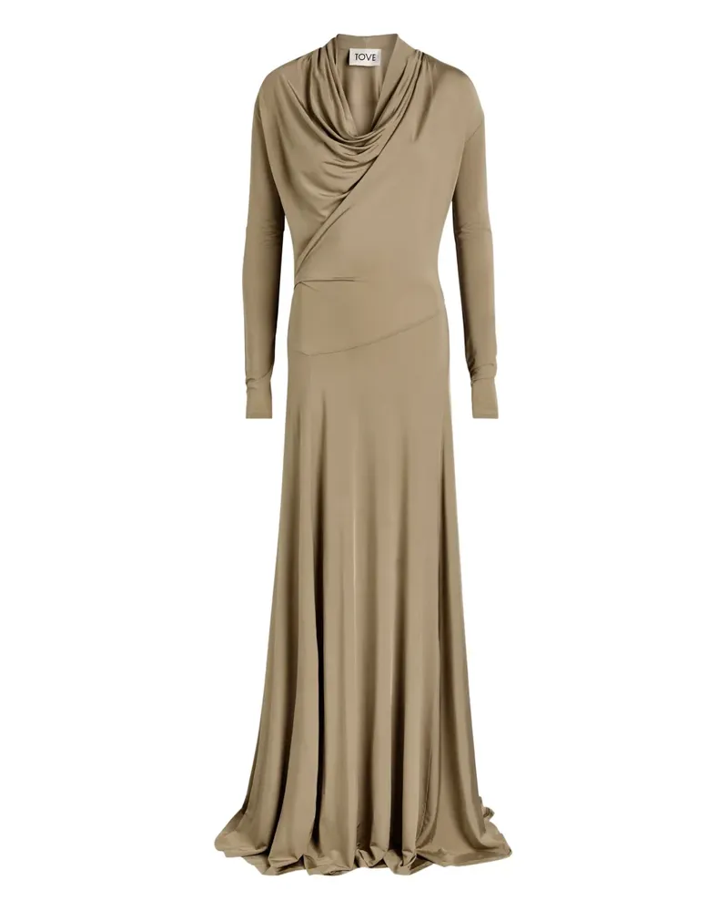 TOVE Vevina cowl-neck maxi dress - Nude Nude