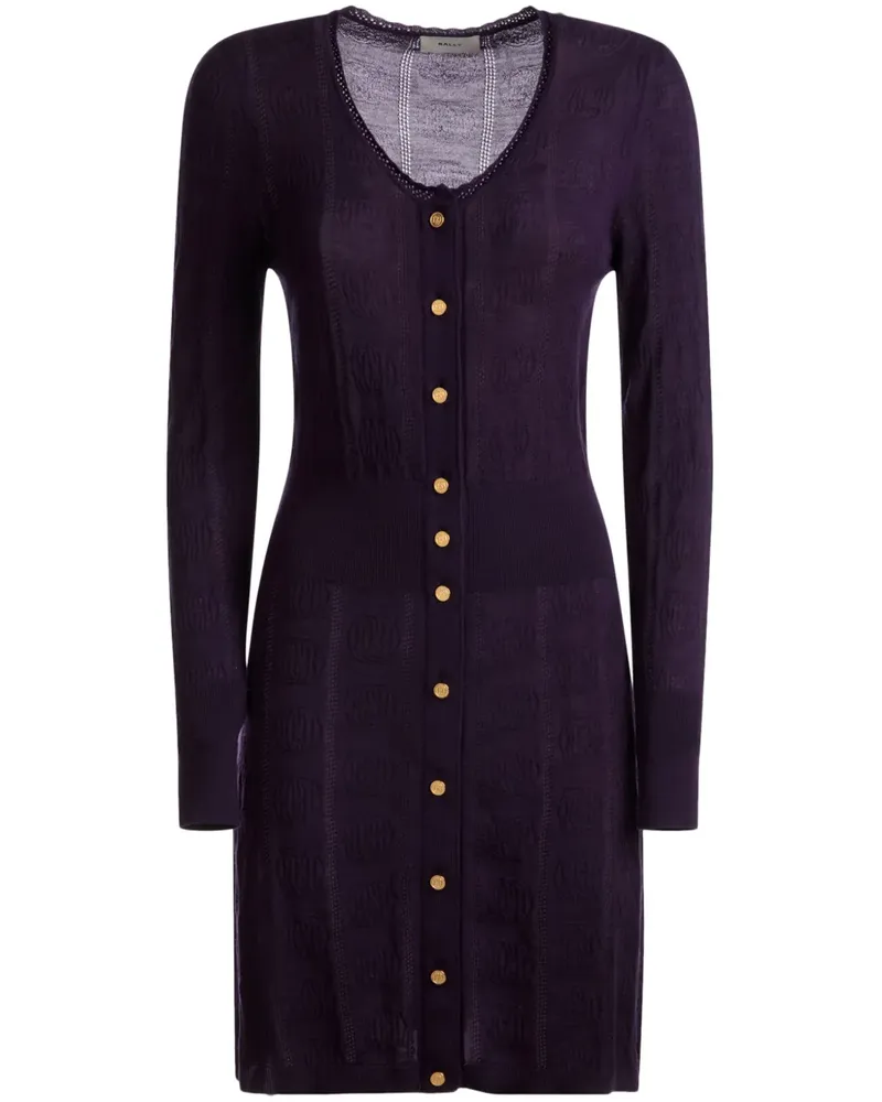 Bally Langärmeliges Kleid - Violett Violett
