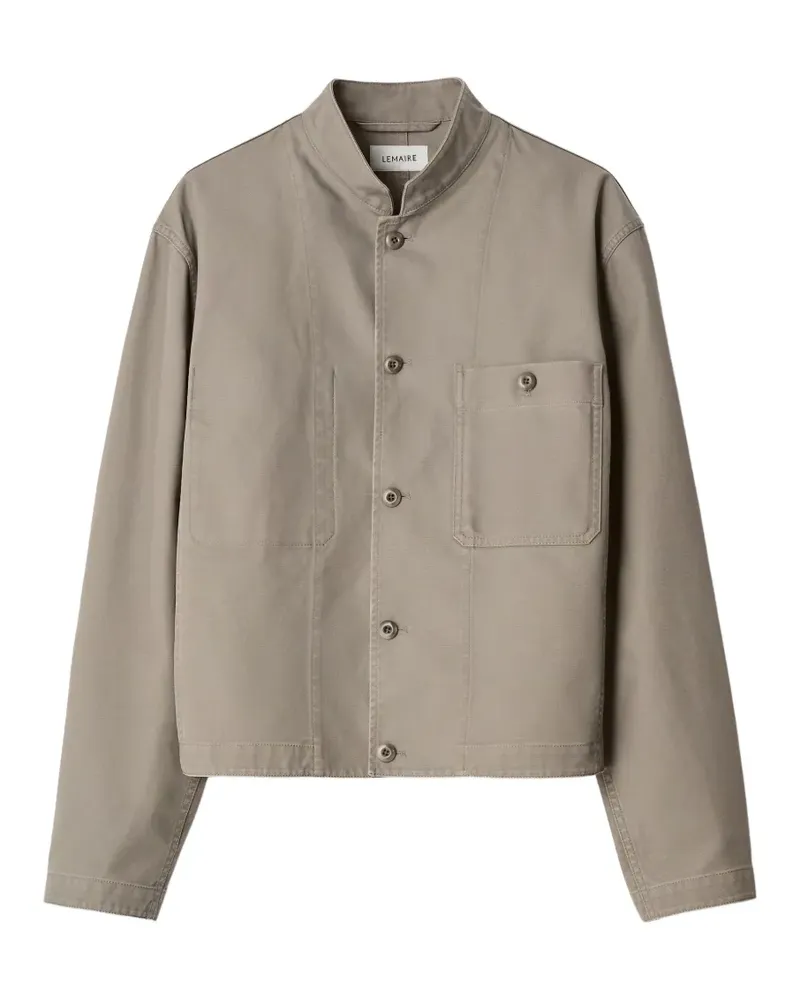 Christophe Lemaire Jacke mit Stehkragen aus schwerem Baumwolltwill - Grau Grau