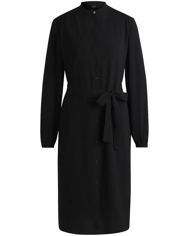 HUGO BOSS Kleid mit Gürtel - Schwarz Schwarz