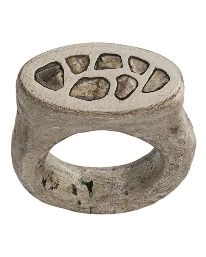Parts Of Four Short Roman' Ring - Silber Silber
