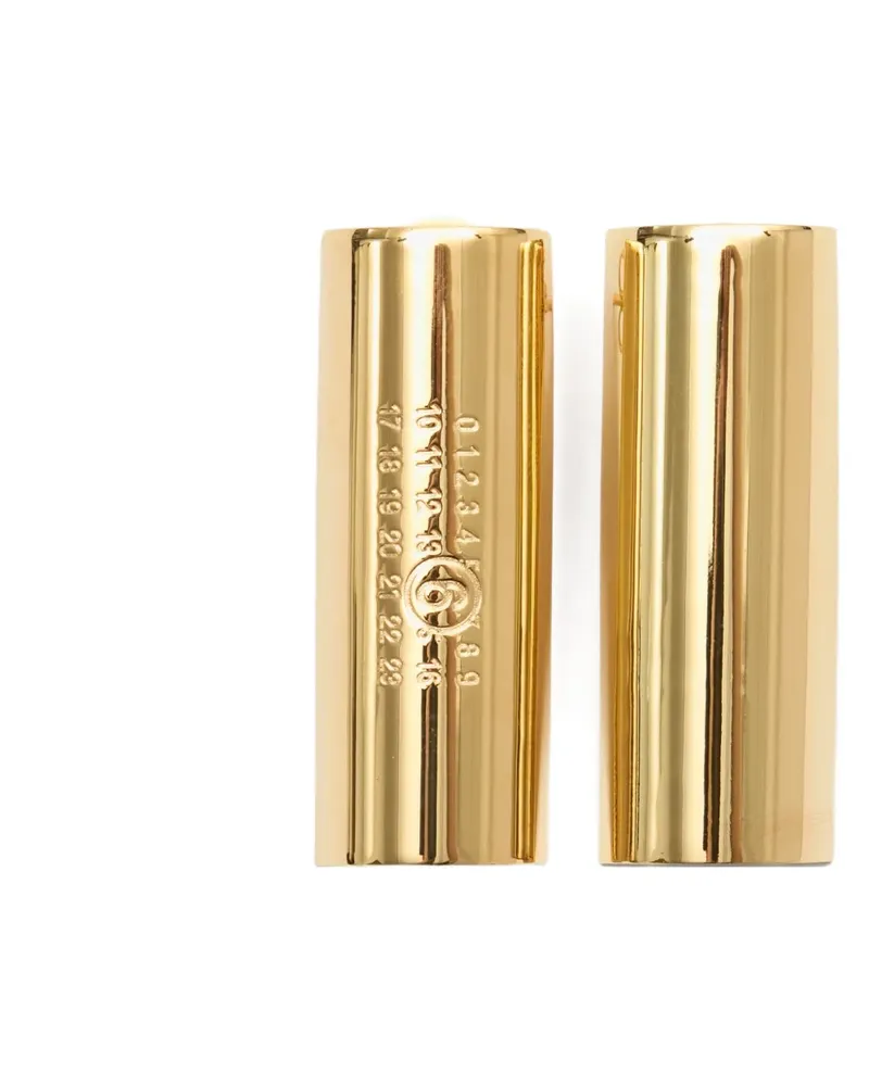 Maison Margiela Gravierte Ohrringe mit Logo - Gold Gold
