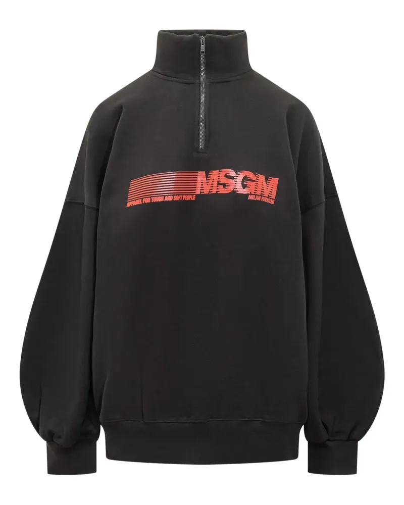 MSGM Sweatshirt mit Ballonärmeln - Schwarz Schwarz