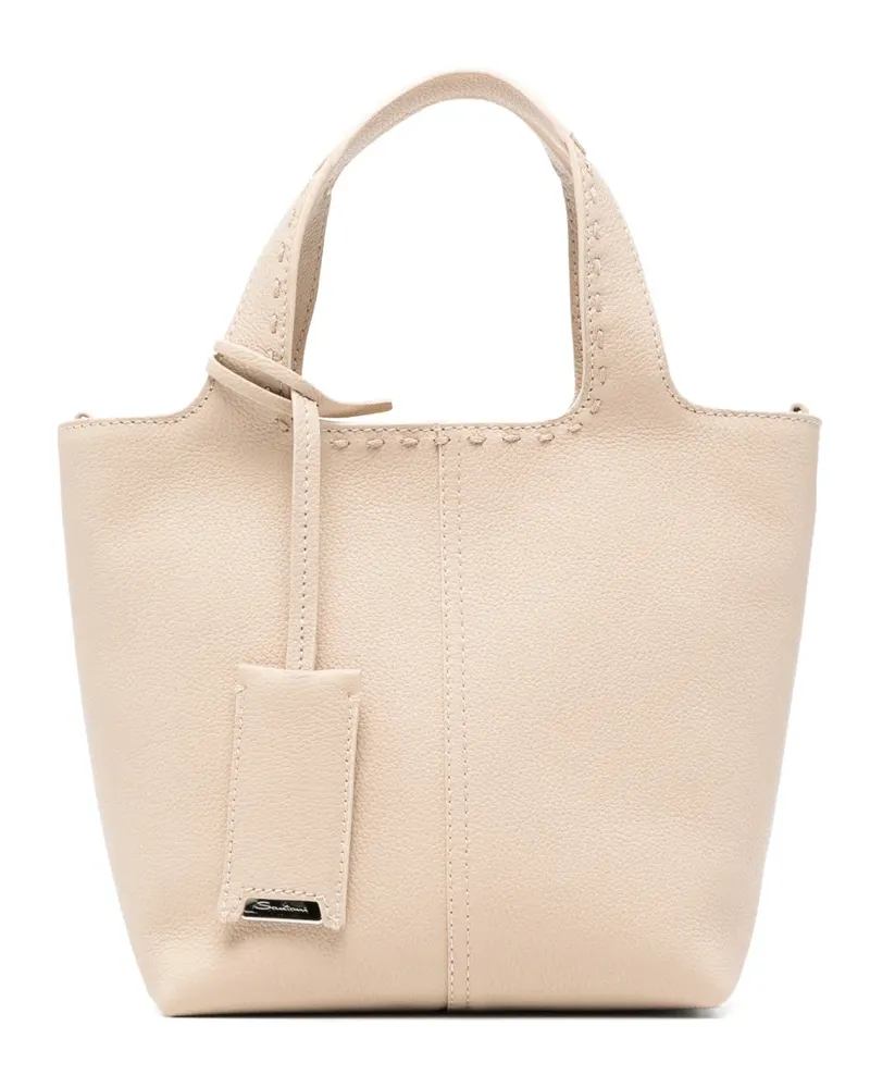 Santoni Tote Bag aus Leder - Nude Nude