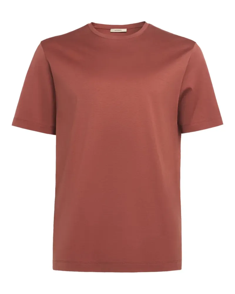 12 STOREEZ T-Shirt mit Rundhalsausschnitt - Braun Braun