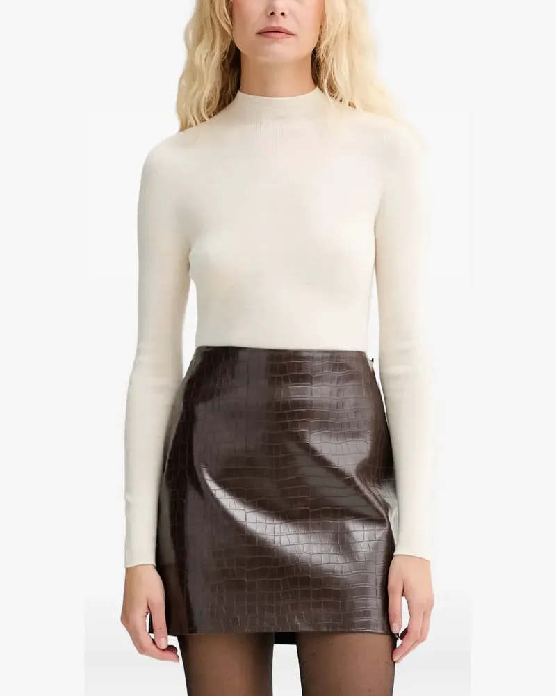 Isabelle Blanche Pullover mit Stehkragen - Weiß Weiß