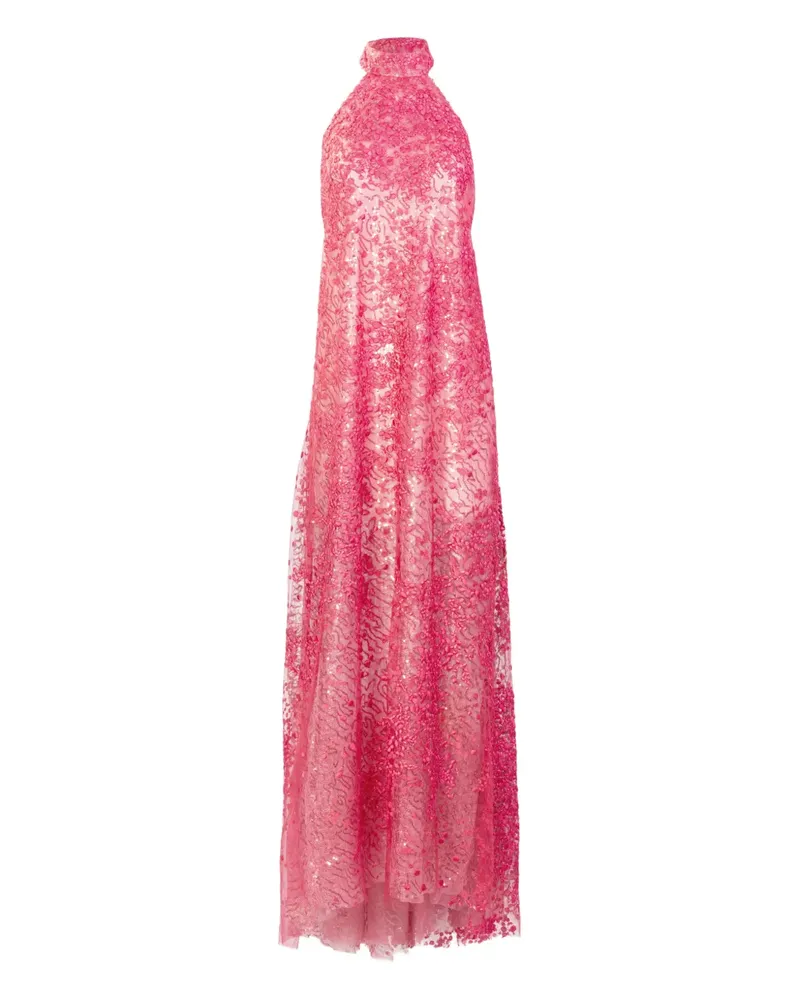 Silvia Tcherassi Tatiana Maxikleid mit Neckholder - Rosa Rosa