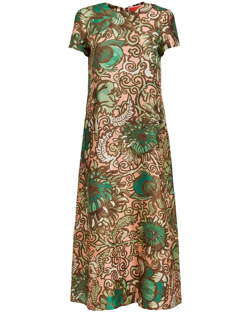 La DoubleJ Swing-Kleid mit Blumen-Print - Nude Nude