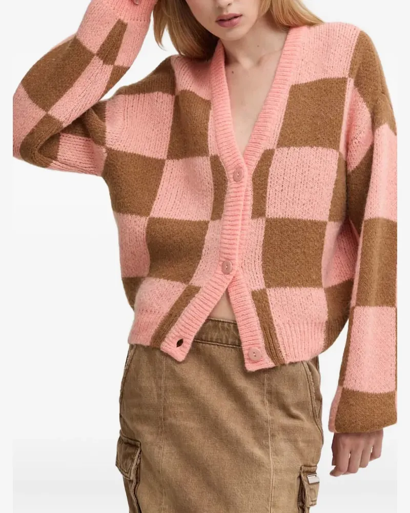 Stine Goya Karierter Cardigan - Rosa Rosa