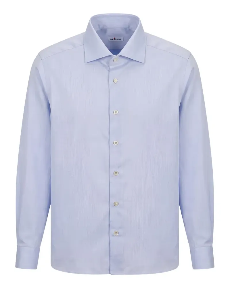Kiton spread-collar long-sleeve shirt - Blau Blau