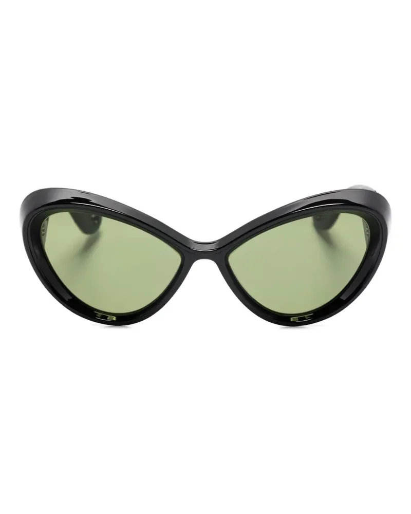 Jean Paul Gaultier Sonnenbrille mit Cat-Eye-Gestell - Schwarz Schwarz