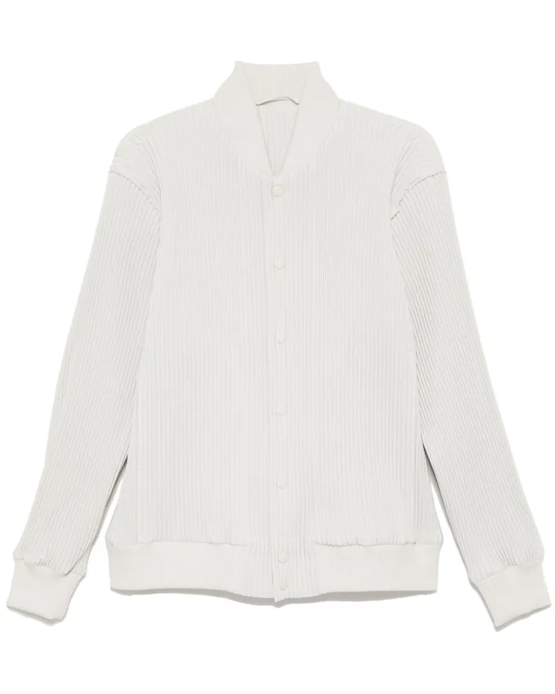 Issey Miyake Plissierte Bomberjacke - Nude Nude