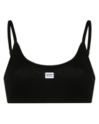 Moschino Bralet mit Logo-Patch Schwarz