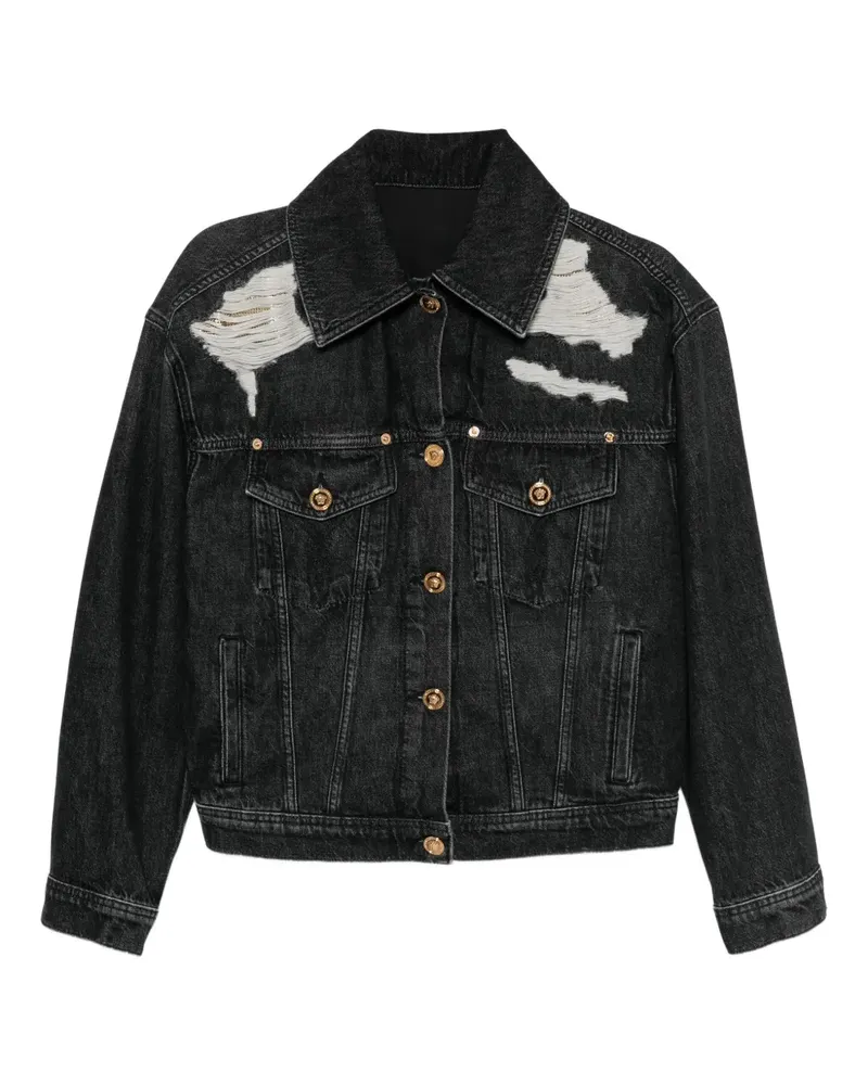 Versace Jeansjacke aus Baumwolle - Schwarz Schwarz