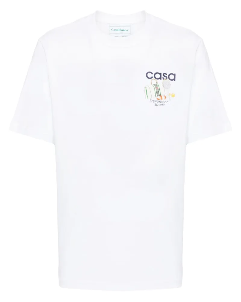 Casablanca Paris Equipment Sportif T-Shirt - Weiß Weiß