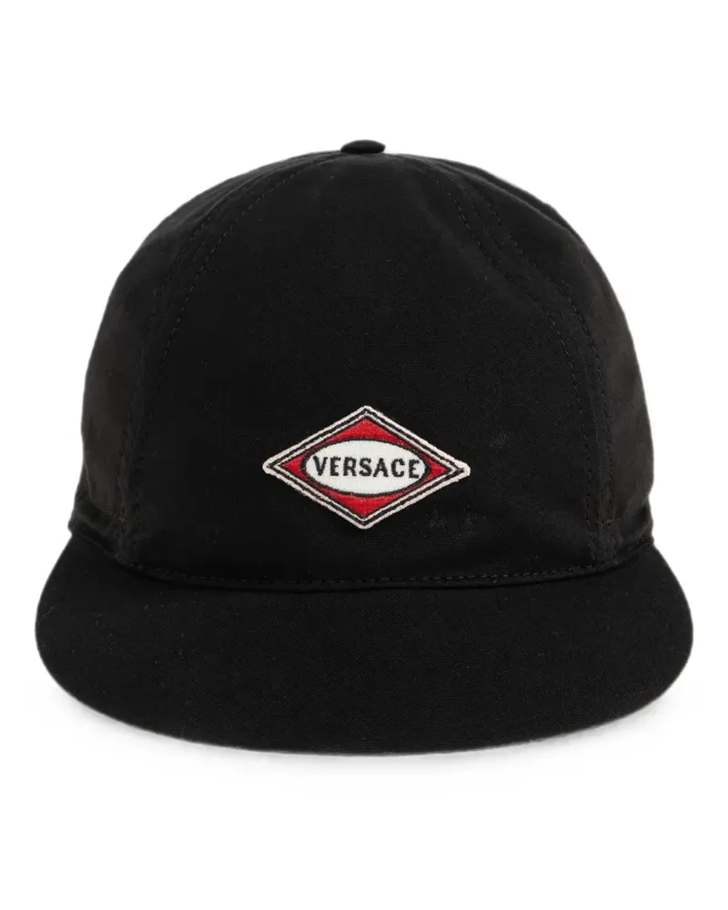 Versace logo-patch baseball cap - Schwarz Schwarz