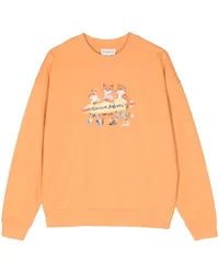 Kitsuné Surfing Foxes Sweatshirt Orange