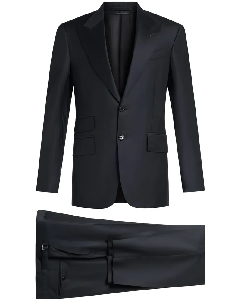 Tom Ford Einreihiger Anzug - Schwarz Schwarz