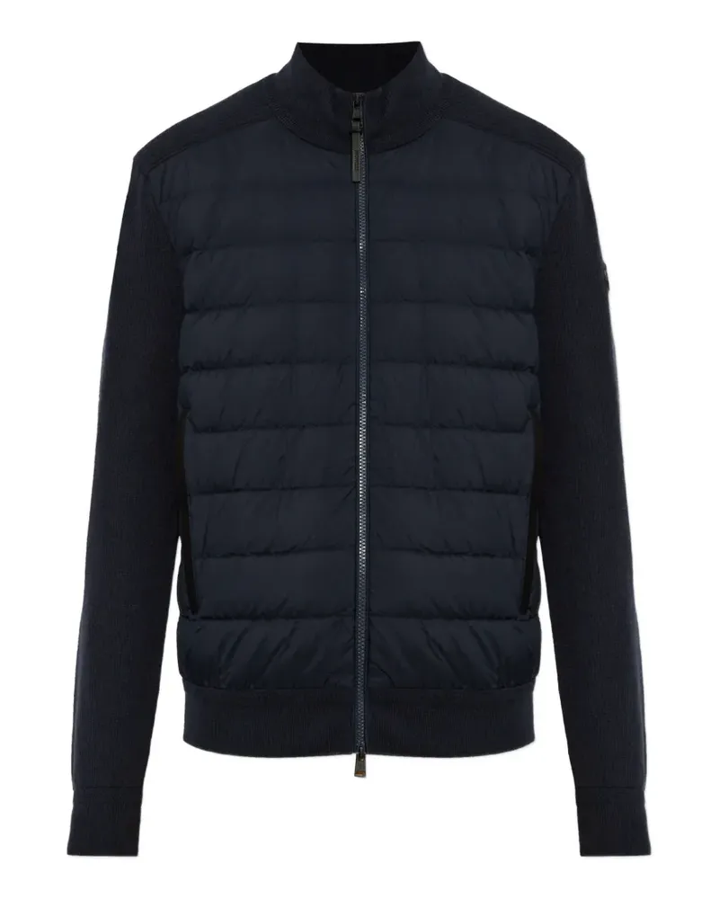 Moncler quilted panelled sweater - Blau Blau