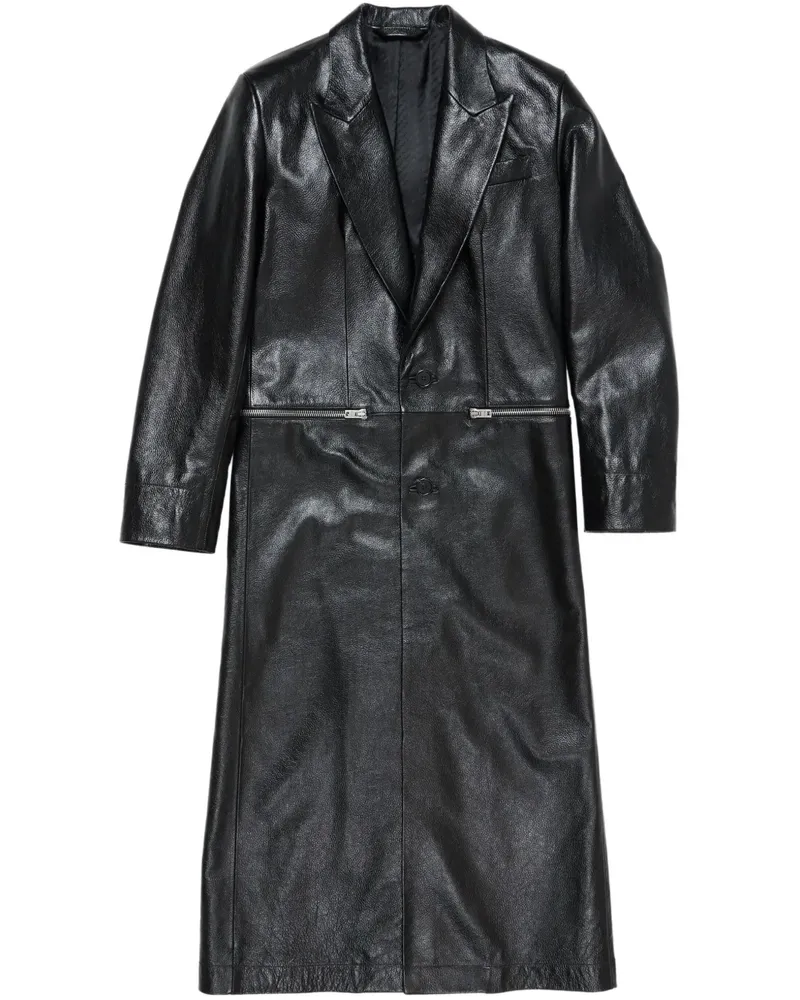 Acne Studios Mantel aus Leder - Schwarz Schwarz