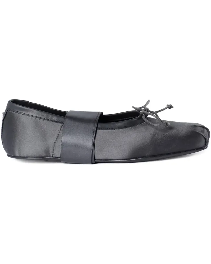 Ann Demeulemeester satin ribbon ballet flats - Grau Grau