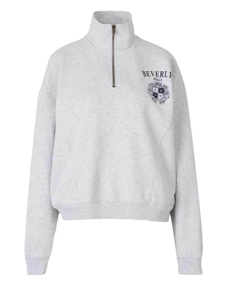 SPORTY & RICH Sweatshirt mit grafischem Print - Grau Grau