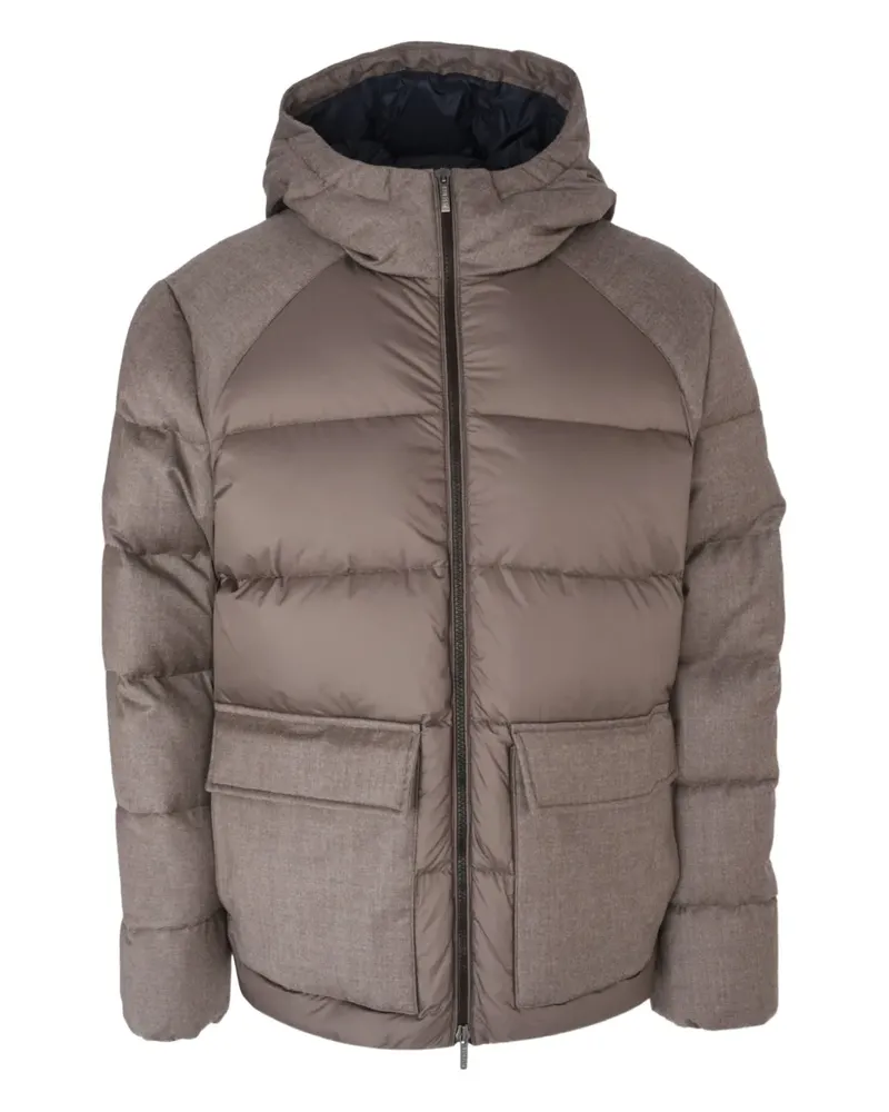 Peserico Gefütterte Kapuzenjacke - Nude Nude