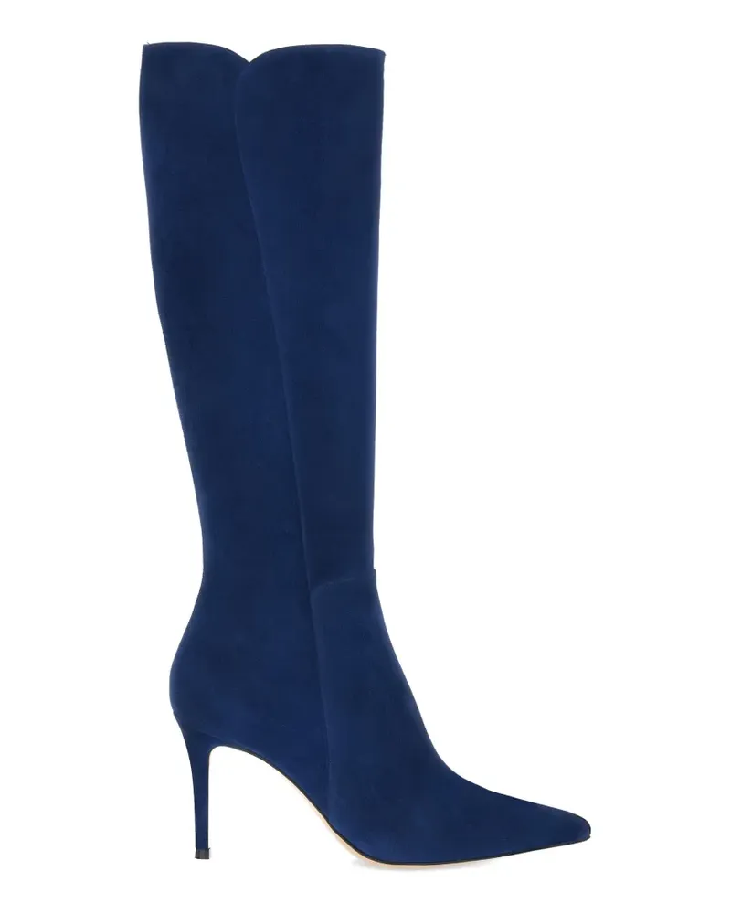 Gianvito Rossi Levy Stiefel aus Wildleder - Blau Blau
